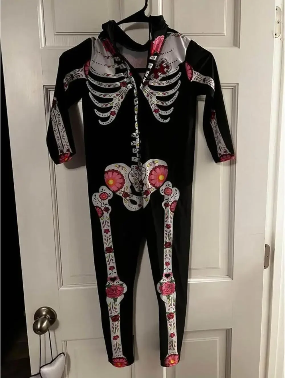 Kid Halloween Costume Skeleton Bone Skull dia de los muertos